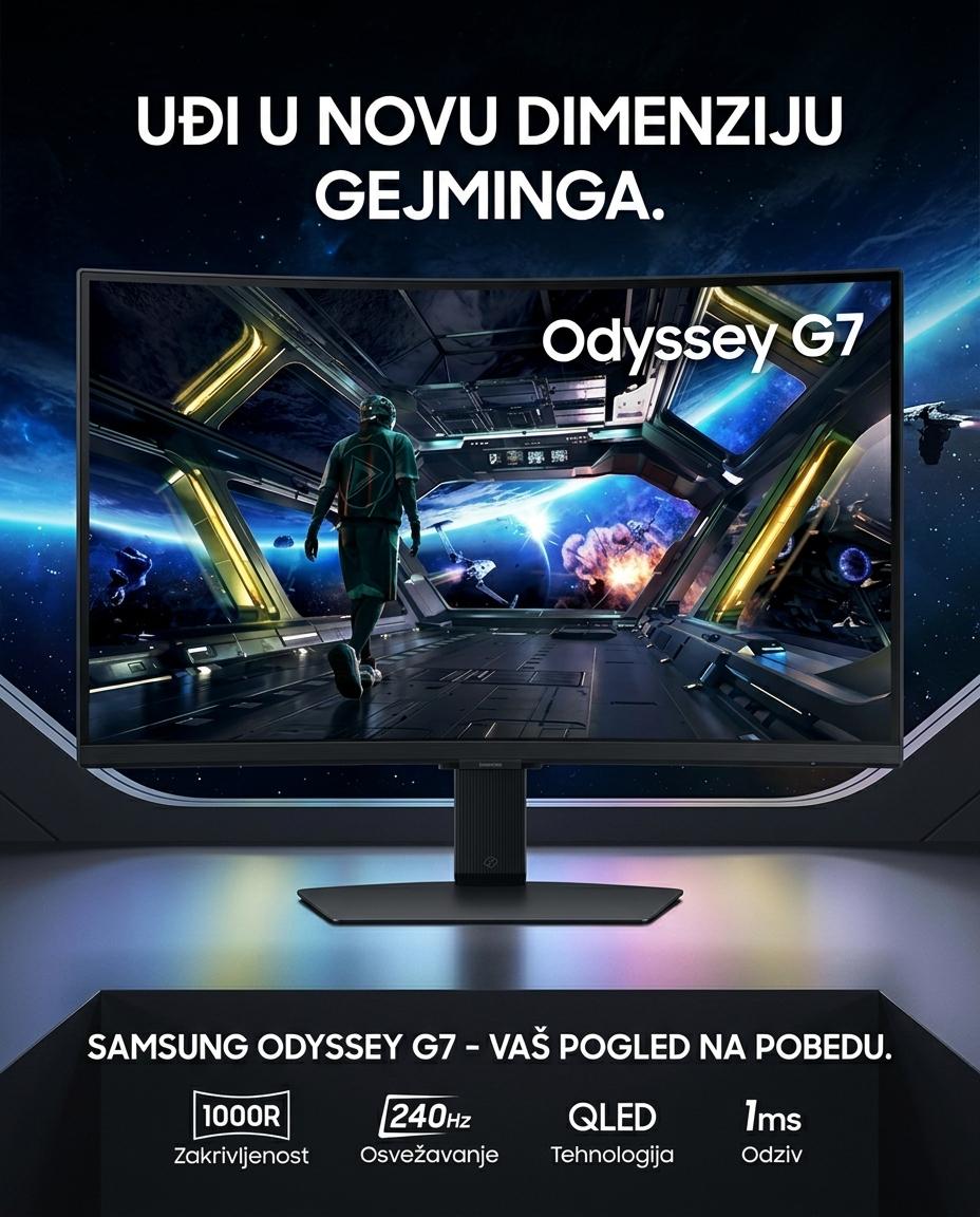 Samsung Odyssey Gejming Monitor G7 G70D 27" UHD Samsung Odyssey Gejming Monitor G7 G70D 27" UHD
